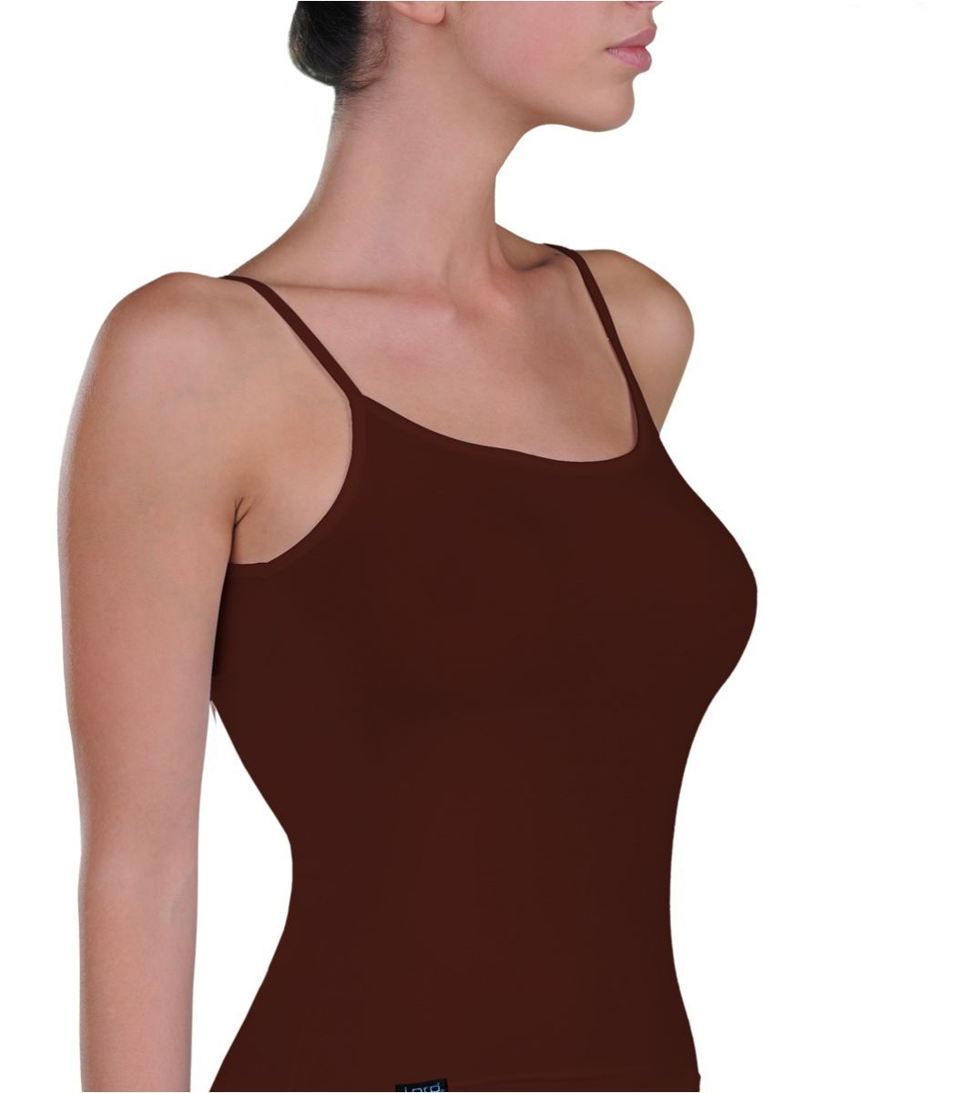 women underwear, camisole, micromodal Color Brown Size Small