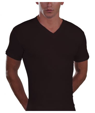 Men Scoop neck T-Shirt Color Black Size Small