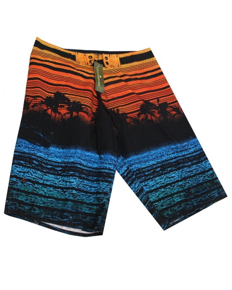 Men swimwear tropical Color Blue Size Medium