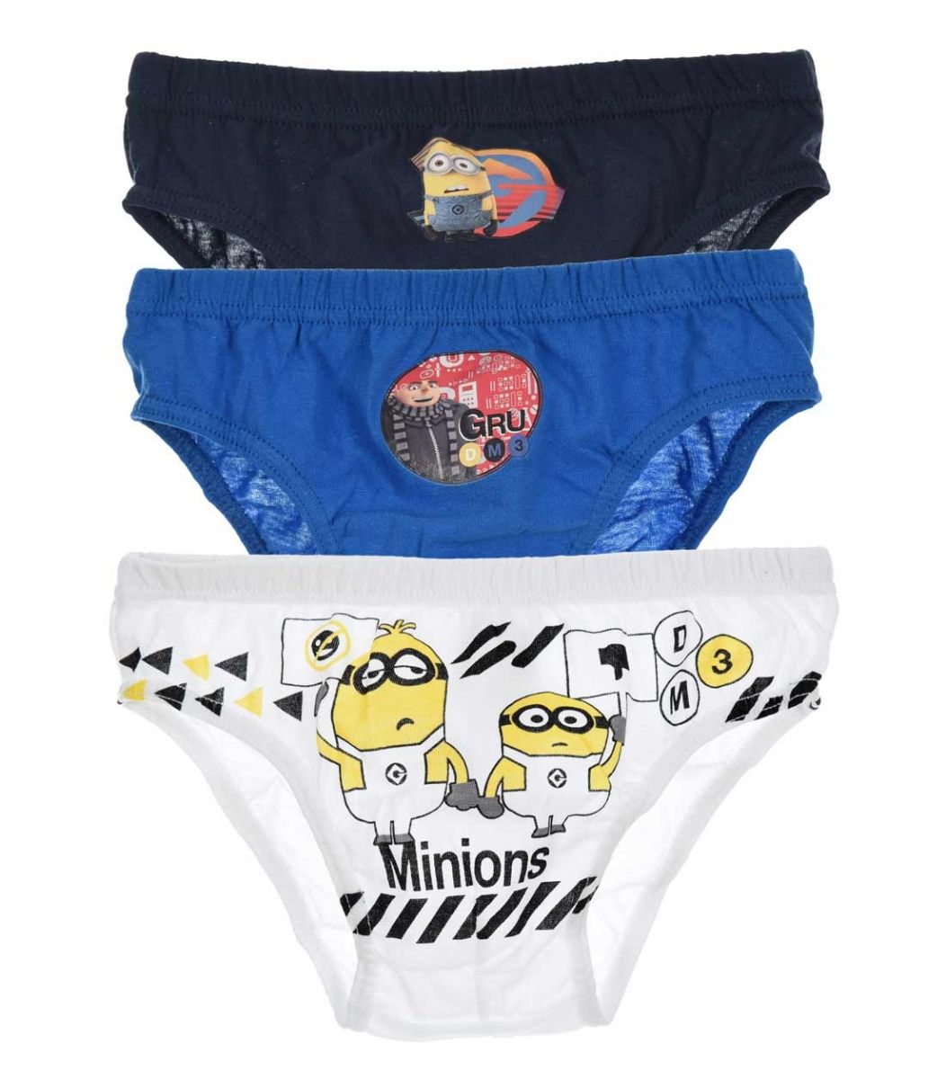 Boys Minions Briefs, set 3 pieces Size 2yrs old Color Colorful